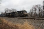 NS 1168 and 7595 with a unit trash train
